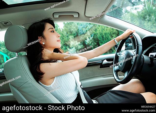 Young women fatigue driving