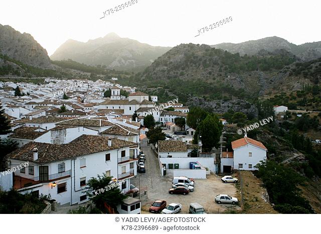 View over Grazalema village at Parque Natural Sierra de Grazalema, Andalucia, Spain