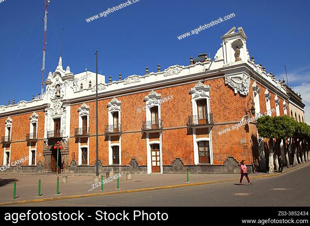 View to the Government Palace-Palacio de Gobierno at the historic center, Tlaxcala, Tlaxcala State, Mexico, Central America
