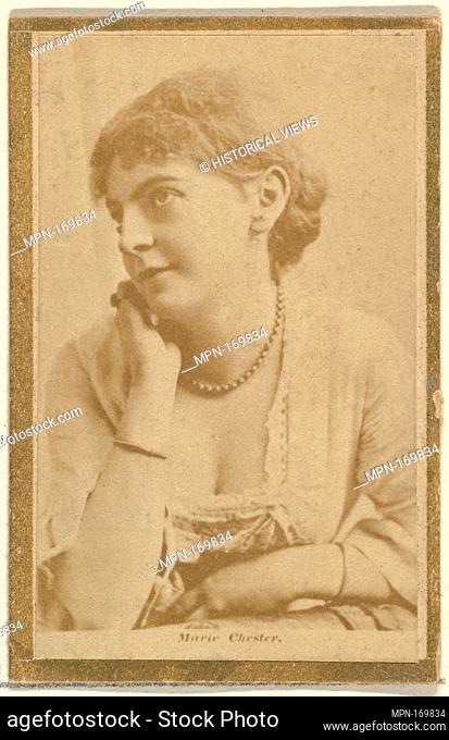 Marie Chester, from the Actresses and Celebrities series (N60, Type 2) promoting Little Beauties Cigarettes for Allen & Ginter brand tobacco products