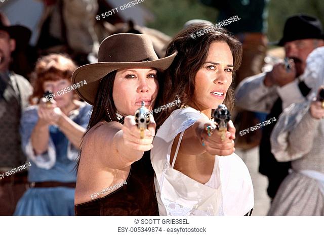 Beautiful Old West Women with Guns