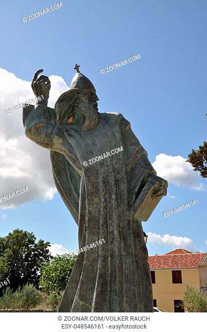Statue , Gregor von Nin, Gregor, Nin, Kirche, Skulptur, denkmal, Bischof, Denkmal, religion, glaube, Kroatien, Dalmatien, Balkan