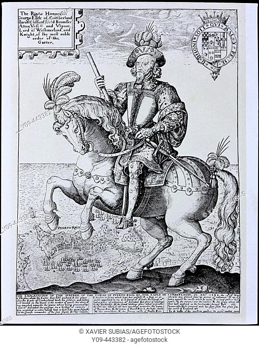 George Clifford, 3rd Earl of Cumberland (1558-1605). Image taken from the article "Art in England during the Elizabethan & Stuart Periods" in "The Studio"...