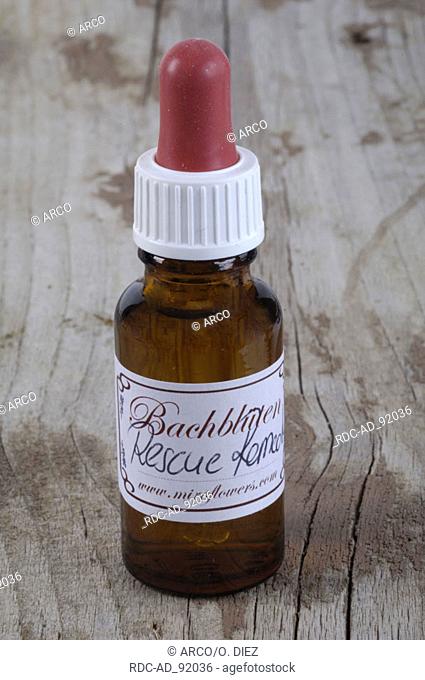 Bottle with Bach blossoms 'Rescue remedy' esotericism