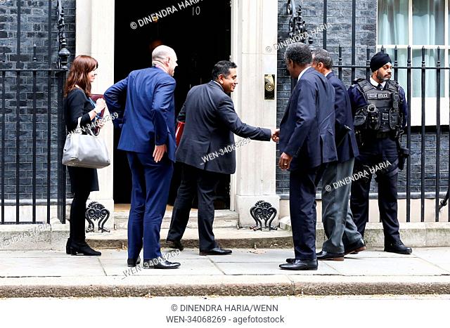 Prime Ministers, Presidents and High Commissioners of the Caribbean countries arrives in Downing Street for a roundtable meeting with Prime Minister Theresa May...
