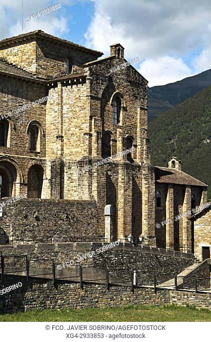 Romanesque Monastery. San Pedro de Siresa. Valle de Hecho. Aragonese Pyrenees. Huesca Province. Spain