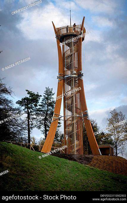 Observation tower Hamstejn in Koberovy, Czech Republic, November 9, 2023. (CTK Photo/Radek Petrasek)