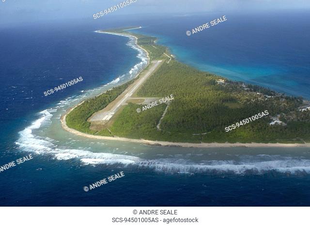 Aerial view of Rongelap Island, Marshall Islands, Micronesia