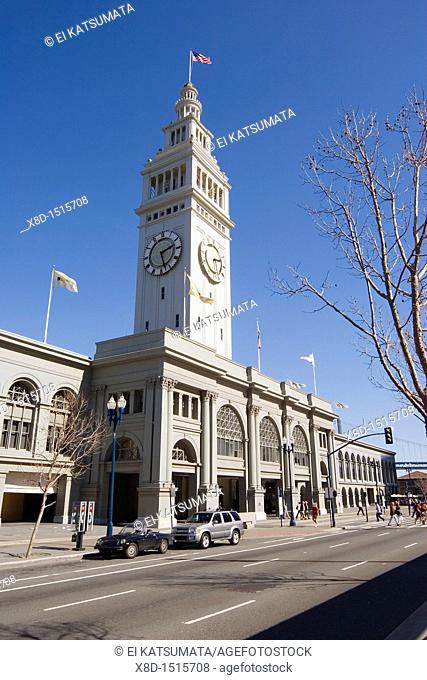 Ferry Building along the Embarcadero on the San Francisco waterfront, California, United States of America