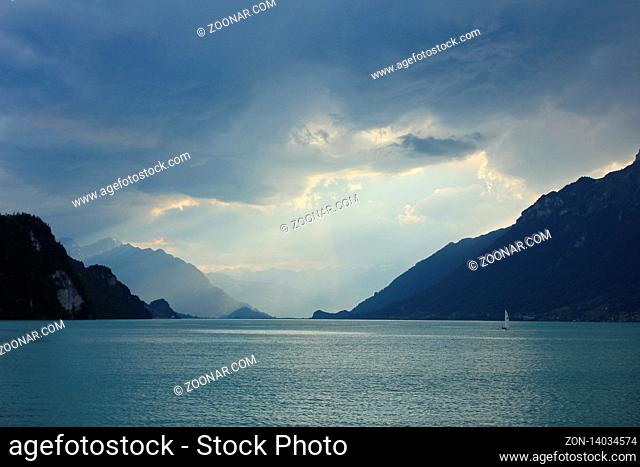 Summer scene at Lake Brienz, Switzerland