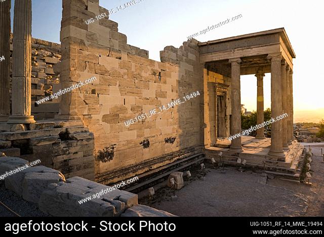 Acropolis at sunset, Athens, Attica Region, Greece, UNESCO World Heritage Site
