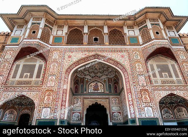 Ganesh Pol or Ganesh gate in amer fort in Jaipur, India