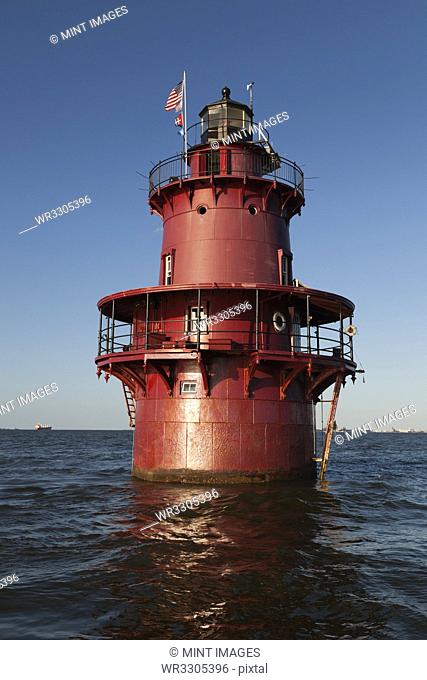 Lighthouse in ocean