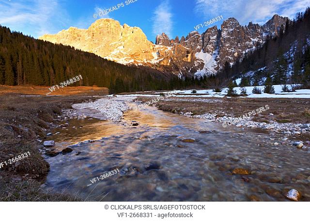 Venegia Valley, Dolomites, Pale di San Martino, Trentino, Italy