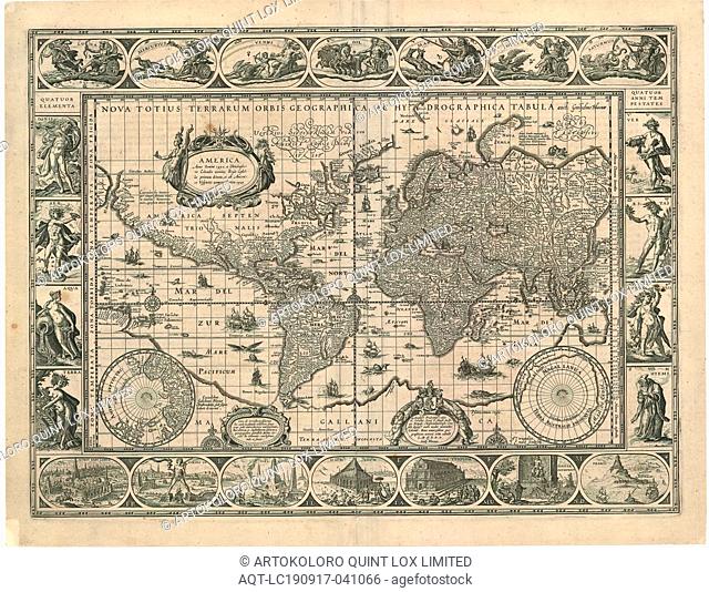 Map, Nova totius terrarum orbis geographica ac hydrographica tabula auct. Guiljelmo Blaeuw J.a vanden Ende sculpsit, Willem Jansz Blaeu (1571-1638)