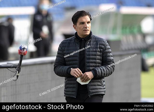 coach Kenan KOCAK (H) in the Sky Sport interview before the game Soccer 2. Bundesliga, 32nd matchday, Hanover 96 (H) - Darmstadt 98 (DA) 1: 2, on May 7th