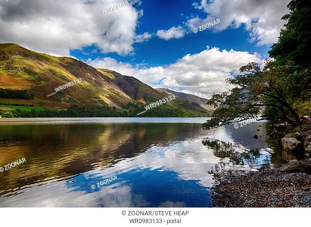 Reflections in Buttermere in Lake District