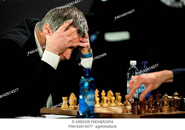 Ukrainian chess grandmaster Vassily Ivanchuk plays in the last round of the World Blitz Chess Championship against Russian grandmaster Vladimir Borisovich...