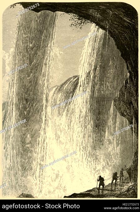 'Under the Falls, Canada Side', 1872. Creator: Frederick William Quartley