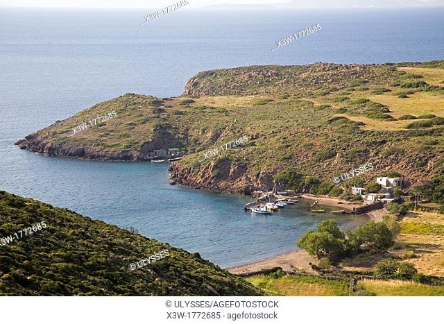 europe, greece, dodecanese, patmos island, livadi beach