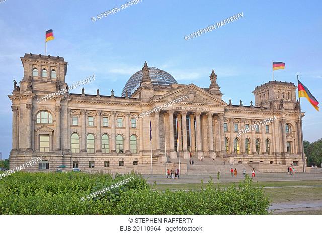 Mitte Reichstag building with glass dome deisgned by Norman Foster
