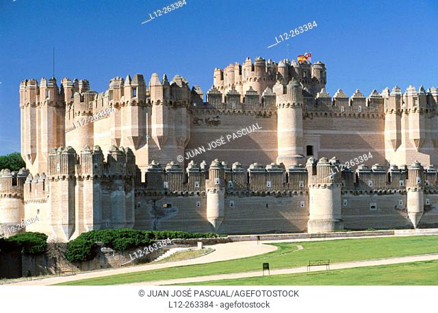 Castle of Coca. Segovia province. Castilla-Leon. Spain