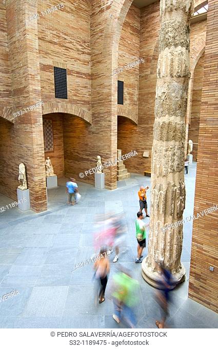 interior view of the National Museum of Roman Art in Merida, Badajoz, Extremadura, Spain