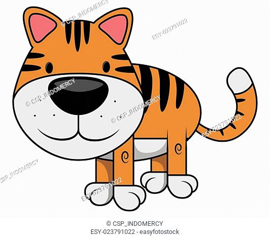 cute baby tiger cartoon, Stock Vector, Vector And Low Budget Royalty Free  Image. Pic. ESY-020028642 | agefotostock