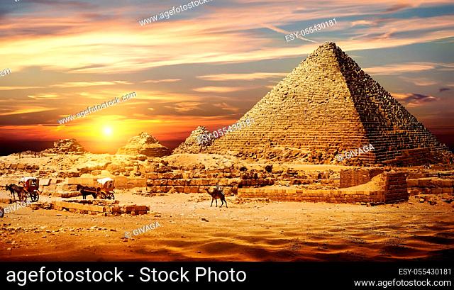 pyramid shape, giza