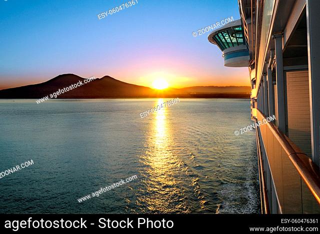 Sunset from a luxury cruise liner