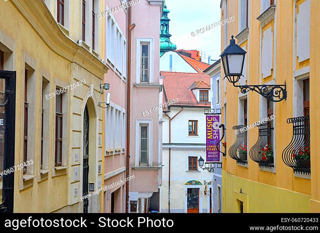 BRATISLAVA, SLOVAKIA - JUNE 8, 2020: The street in Bratislava's Old Town district