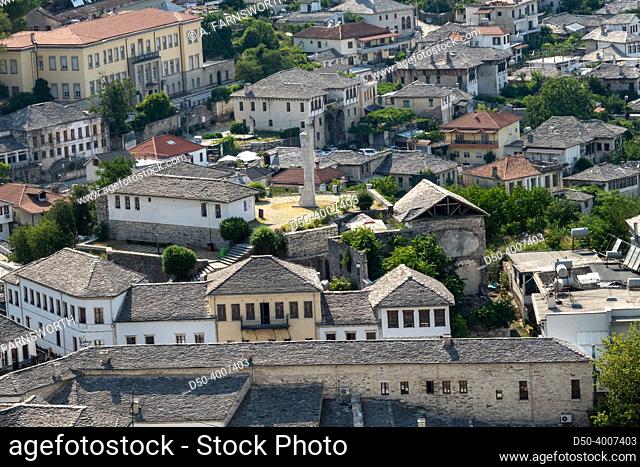 Gjirokaster, Albania The rooftops of the city