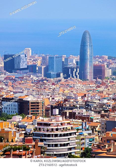 Cityscape of Barcelona in Catalonia, Spain