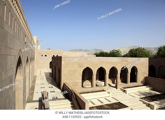 exterior view of Grand Mosque Sultan Qaboos, Muscat, Sultanat of Oman, Asia