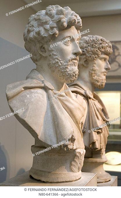 Bust of Marco Aurelio (161-180 B.C), British Museum, London. England. UK