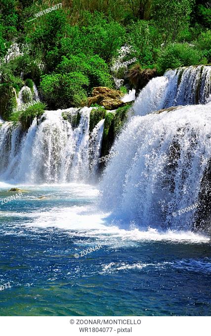 Waterfalls on Krka River. National Park