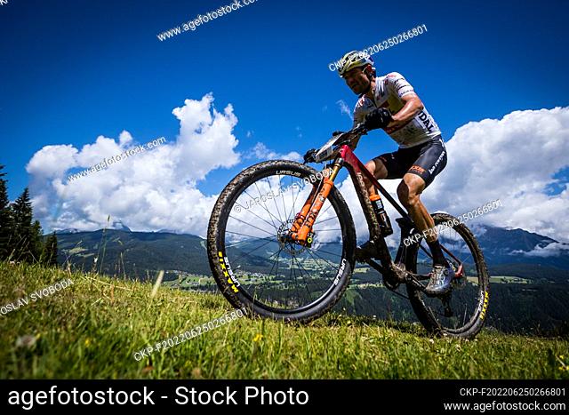 Colombia's Hector Leonardo Paez Leon in action during the first stage of MTB stage race Alpentour Trophy in Schladming - Dachstein region, Austria, June 25