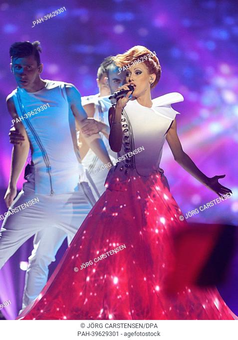 Singer Aliona Moon representing Moldova performing during the Grand Final of the Eurovision Song Contest 2013 in Malmo, Sweden, 18 May 2013