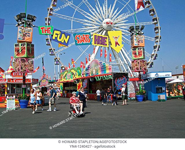 Los Angeles County Fair 'Fun Zone' carnival rides and games