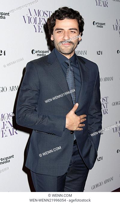 New York premiere of A24's 'A Most Violent Year' at Florence Gould Hall Theater Featuring: Oscar Isaac Where: New York, New York
