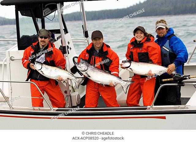 Sport fishing at Langara Island Lodge, Queen Charlotte Islands, British Columbia, Canada