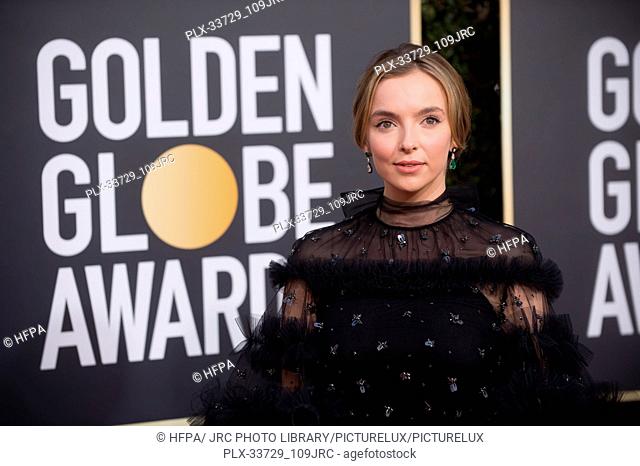 Jodie Comer arrives at the 76th Annual Golden Globe Awards at the Beverly Hilton in Beverly Hills, CA on Sunday, January 6, 2019