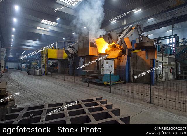 Foundry of the Czech-Swiss company Kasi Foundry, pictured on September 7, 2021 in Chvaletice, Pardubice Region, Czech Republic