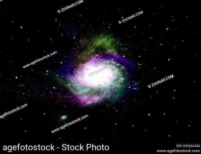 Stars, dust and gas nebula in a far galaxy. Elements of this image furnished by NASA