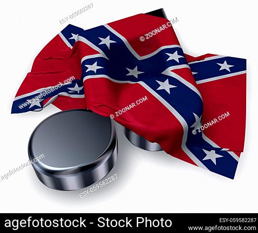 musiknote und flagge der Konföderierten Staaten von Amerika - 3d rendering