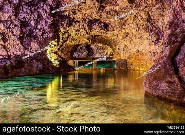 Volcanic caves in Sao Vicente - Madeira Portugal - travel background
