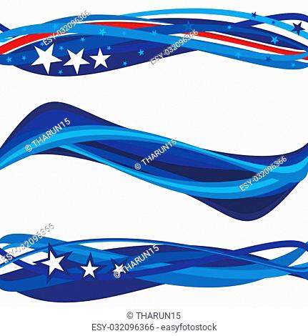 Abstract illustrations of President Day Headers