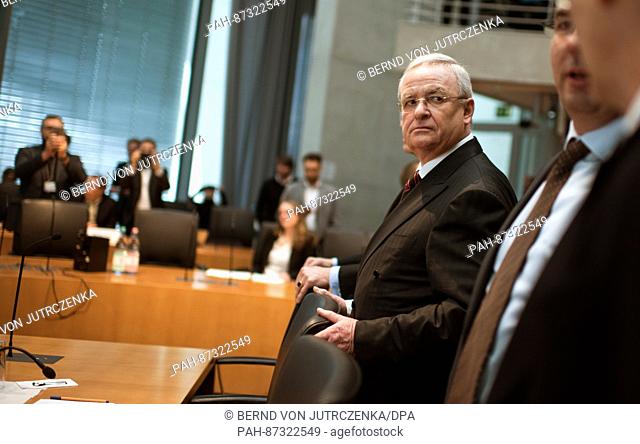 Martin Winterkorn, former CEO of Volkswagen, arrives as a witness to a session of the German Bundestag emissions investigation committee in Berlin, Germany