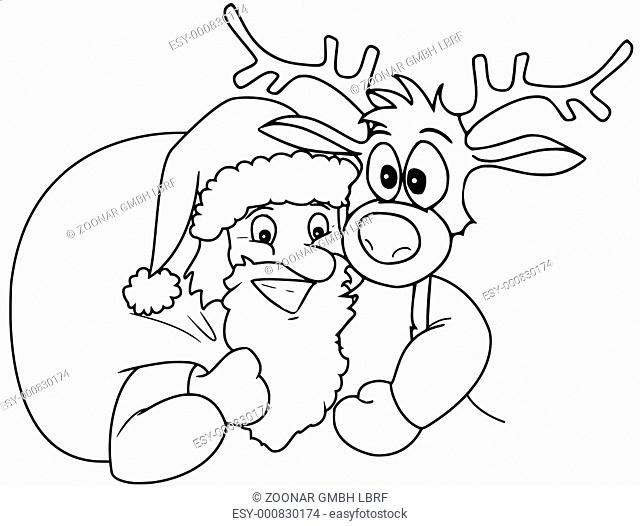 Rudolph and Santa Claus