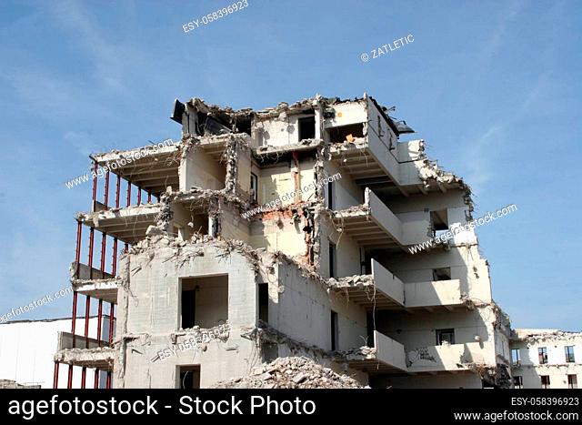 Building under demolition